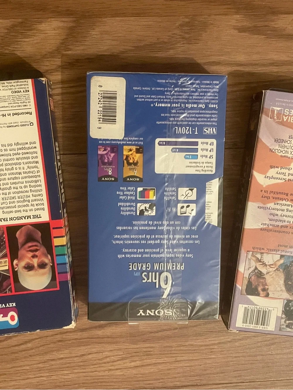 Sony Blue T-120 6hrs Premium Grade VHS Tape